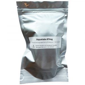 Aquatabs waterzuiveringstabletten 67mg in mylar zak (100 tabletten à 10 liter per tablet)