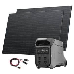 EcoFlow DELTA Pro 3 + 2x 400W zonnepaneel en XT60i kabel (5m)