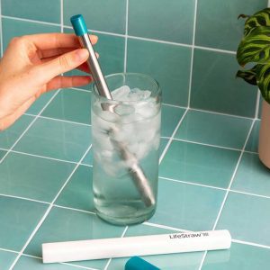 LifeStraw Sip waterfilter rietje RVS met opberghoes (3-pack) 3 lifestraw sip waterfilter rietje rvs met opberghoes 3 pack 3