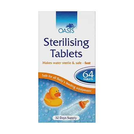 Oasis sterilisatietabletten voor babyflessen koude sterilisatie (64 stuks)