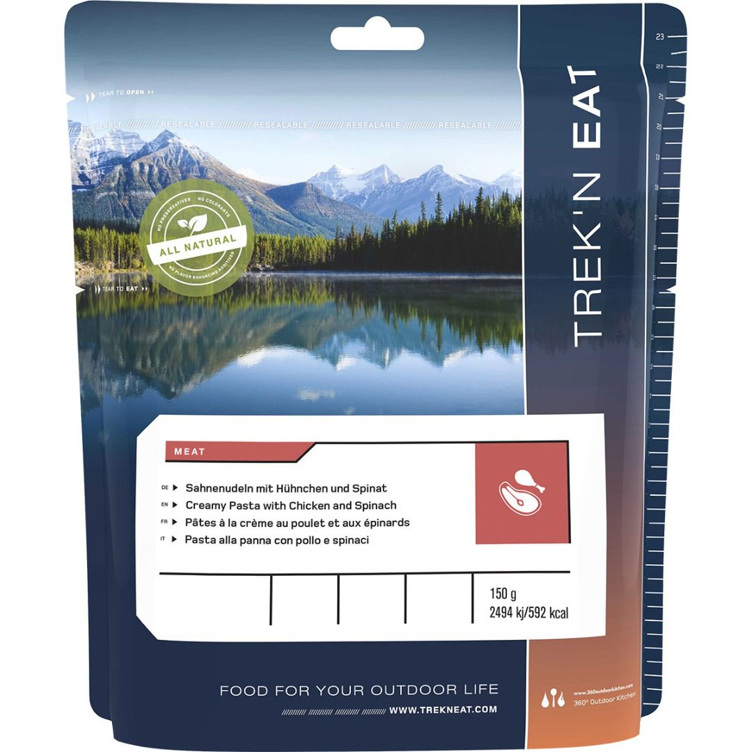 Trek'n Eat Romige pasta met kip en spinazie