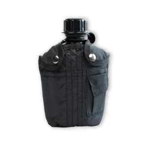 Veldfles zwart met hoes
