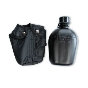 Veldfles zwart met hoes 4 veldfles zwart met hoes 4