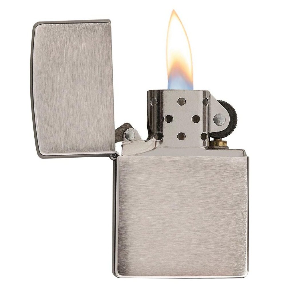zippo-brushed-chrome-benzine-aansteker-2 zippo brushed chrome benzine aansteker 2