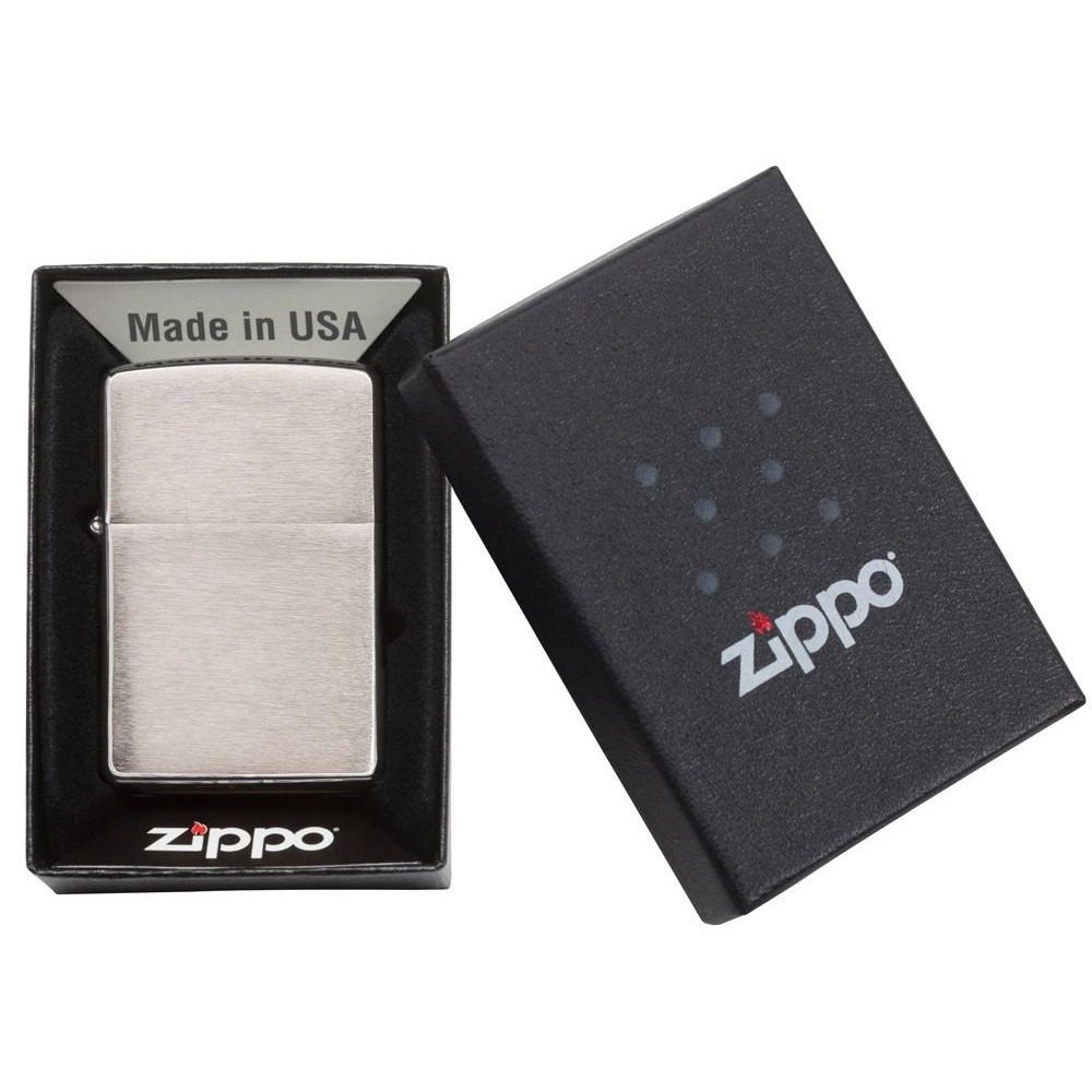 zippo-brushed-chrome-benzine-aansteker-4 zippo brushed chrome benzine aansteker 4